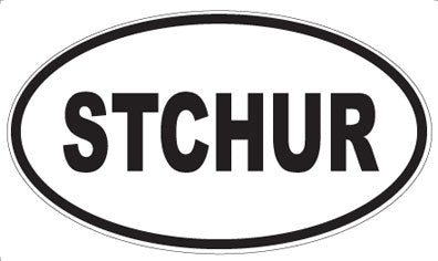 STCHUR - Oval Sticker