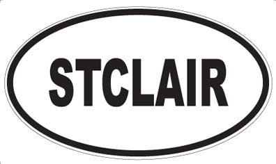 STCLAIR - Oval Sticker