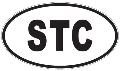 STC - 3 Letter Initials Oval Magnet