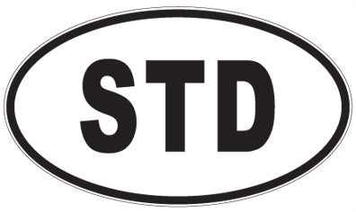 STD - 3 Letter Initials Oval Magnet
