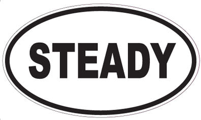 STEADY - Oval Sticker