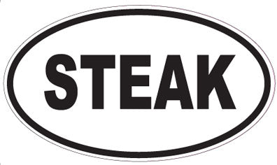 STEAK - Oval Sticker
