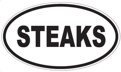 STEAKS - Oval Sticker