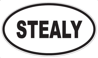 STEALY - Oval Sticker