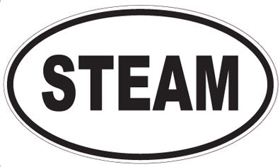 STEAM - Oval Magnet
