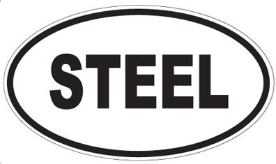 STEEL - Oval Magnet