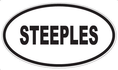 STEEPLES - Oval Sticker