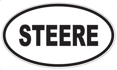 STEERE - Oval Sticker