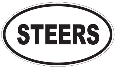 STEERS - Oval Sticker