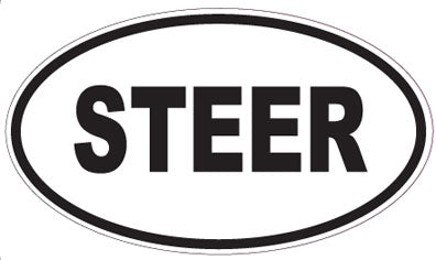 STEER - Oval Magnet