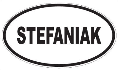 STEFANIAK - Oval Sticker