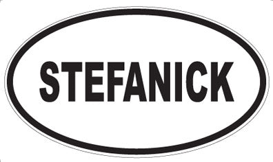 STEFANICK - Oval Sticker