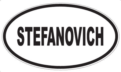 STEFANOVICH - Oval Sticker