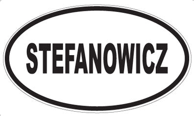 STEFANOWICZ - Oval Magnet