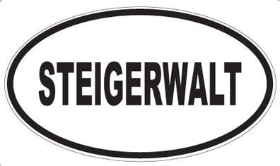 STEIGERWALT - Oval Sticker