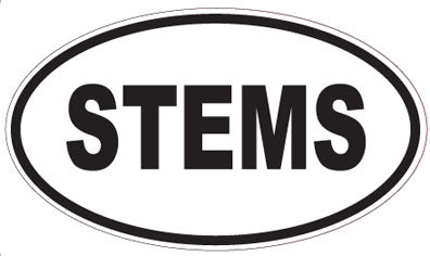 STEMS - Oval Sticker
