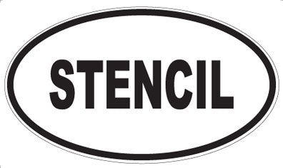 STENCIL - Oval Sticker