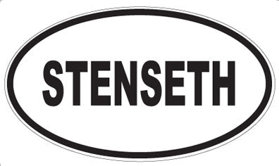 STENSETH - Oval Sticker