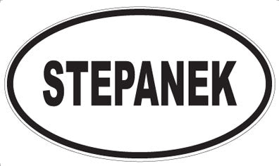 STEPANEK - Oval Sticker