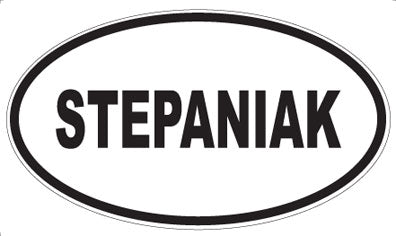 STEPANIAK - Oval Sticker