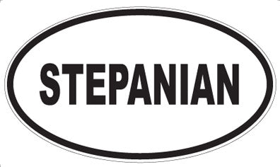 STEPANIAN - Oval Sticker