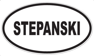 STEPANSKI - Oval Sticker