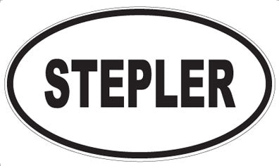 STEPLER - Oval Sticker
