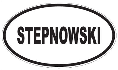 STEPNOWSKI - Oval Sticker