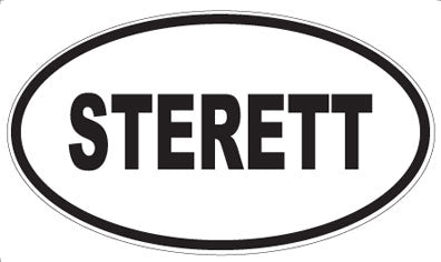 STERETT - Oval Sticker