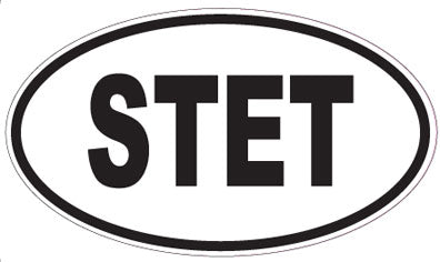 STET - Oval Sticker