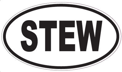 STEW - Oval Sticker