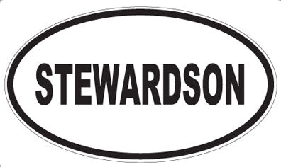 STEWARDSON - Oval Sticker