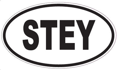 STEY - Oval Sticker