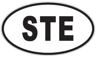 STE - 3 Letter Initials Oval Magnet