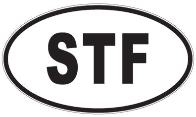 STF - 3 Letter Initials Oval Magnet