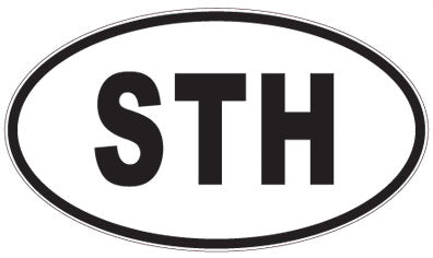STH - 3 Letter Initials Oval Magnet