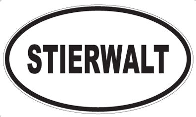 STIERWALT - Oval Sticker