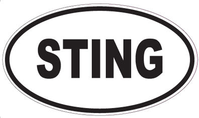 STING - Oval Sticker
