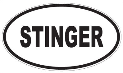 STINGER - Oval Sticker