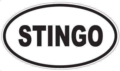 STINGO - Oval Sticker