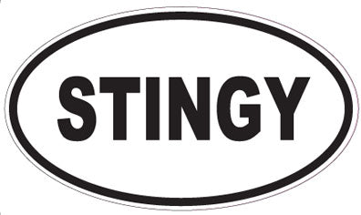 STINGY - Oval Sticker