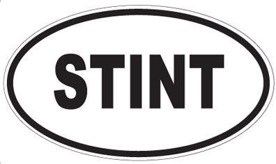 STINT - Oval Sticker