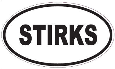 STIRKS - Oval Sticker