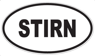STIRN - Oval Sticker