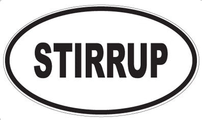 STIRRUP - Oval Sticker