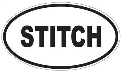 STITCH - Oval Sticker
