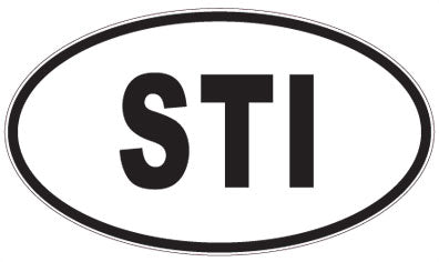 STI - 3 Letter Initials Oval Magnet