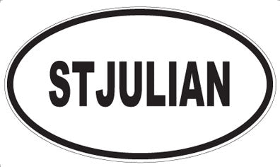 STJULIAN - Oval Sticker