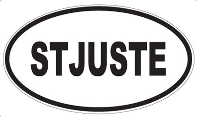 STJUSTE - Oval Magnet