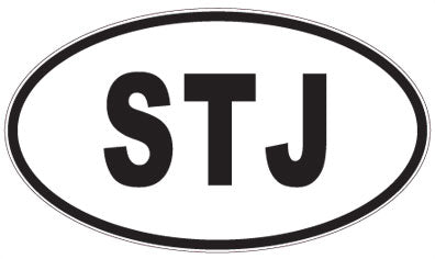STJ - 3 Letter Initials Oval Magnet
